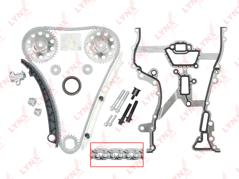 LYNXAUTO TK0010 Комплект цепи ГРМ