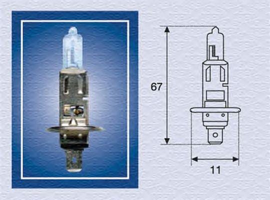 MAGNETI MARELLI 002552100000 Лампа H1 24MM (H1) 24V 70W P14.5s
