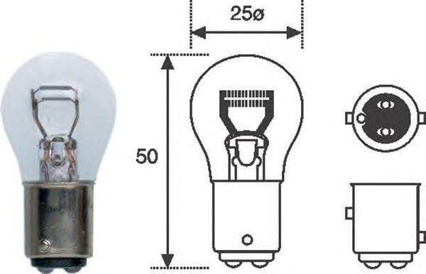 MAGNETI MARELLI 008528100000 Лампа MAGNETI MARELLI галогеновая P21/5W BAY15D 21W