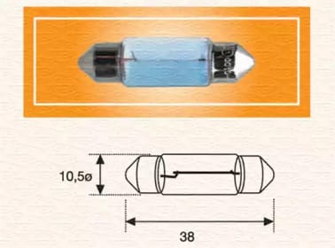 MAGNETI MARELLI 009423100000 Лампа 24V 5W SV85-8 L38mm