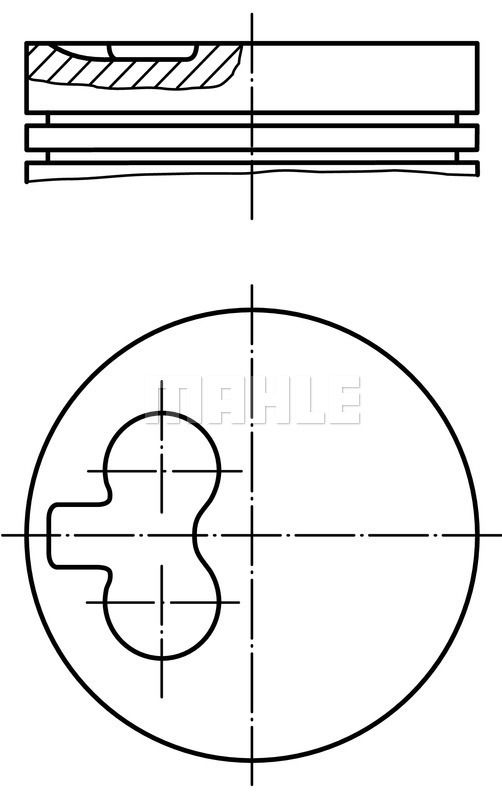 MAHLE 0298200 Поршень dm.79.50x1.75x2.0x3.0 STD [1] Цена за 1 шт