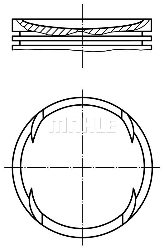MAHLE 0308900 Поршень dm.76.50x1.2x1.5x2.5 STD Цена за 1 шт