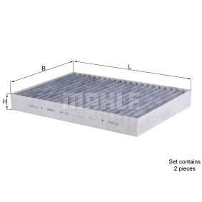 MAHLE LAK292S Фильтр салона MB W215/W221 угольный (упак.2шт.)