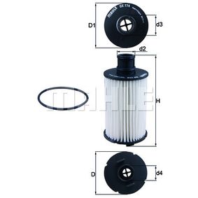 MAHLE OX774D Фильтр масляный LAND ROVER DISCOVERY/RANGE ROVER/JAGUAR XJ/XK/XF 5.0 09-
