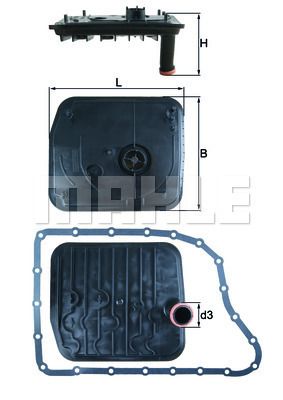 MAHLE HX153D Фильтр АКПП FORD FOCUS 2 с прокладкой