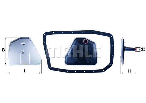 MAHLE HX162D Фильтр АКПП BMW E65/X3 (E83)/X5(E53)/X5(E70)/X6(E71/72)