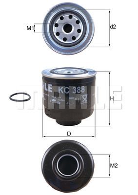 MAHLE KC388D Фильтр топливный MITSUBISHI L200 2.5DI-D 05-