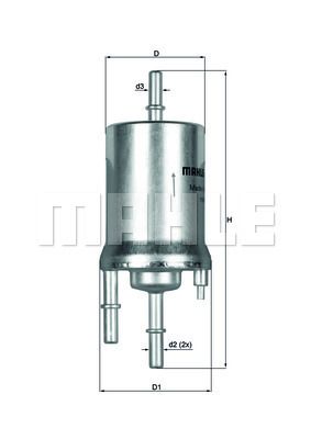 MAHLE KL1561 Фильтр топливный VAG POLO/GOLF/CADDY/FABIA/A2/A3 99-