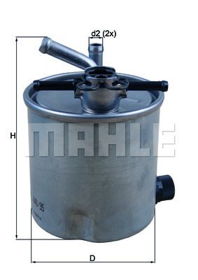 MAHLE KL44035 Фильтр топливный NISSAN X-TRAIL 2.2D 03-/RENAULT MAXITY 07-