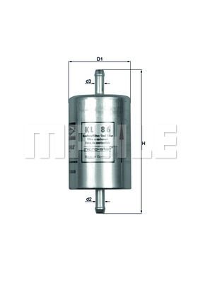 MAHLE KL86 Фильтр топливный FIAT UNO/TIPO/TEMPRA