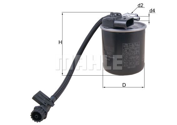 MAHLE KL947 Фильтр топливный MB W447 200 CDI