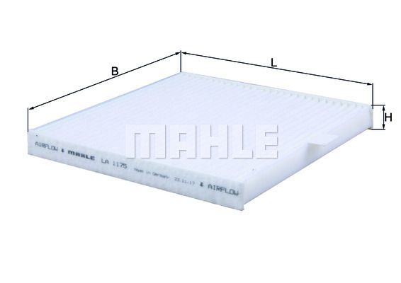 MAHLE LA1175 Фильтр салона CHEVROLET AVEO 1.2/1.4/1.6 10-
