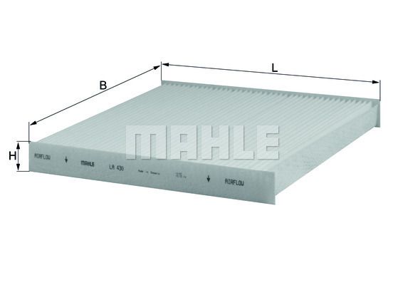 MAHLE LA430 Фильтр салона SMART 07-