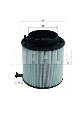 MAHLE LX2091D Фильтр воздушный AUDI A4/A5 3.2 FSI 07-