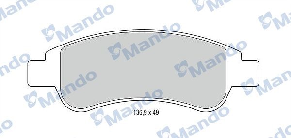 MANDO MBF015037 Колодки тормозные дисковые перед