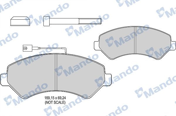 MANDO MBF015039 Колодки тормозные дисковые перед