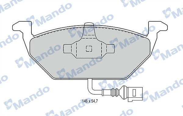 MANDO MBF015147 Колодки тормозные дисковые перед