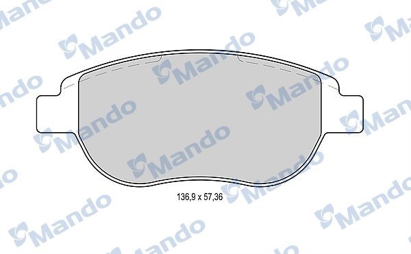 MANDO MBF015159 Колодки тормозные дисковые перед