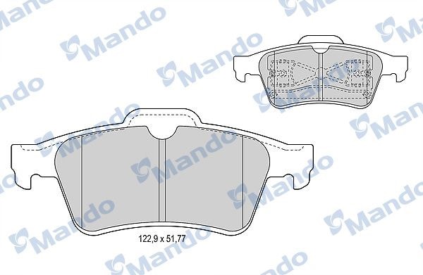 MANDO MBF015161 Колодки тормозные дисковые зад