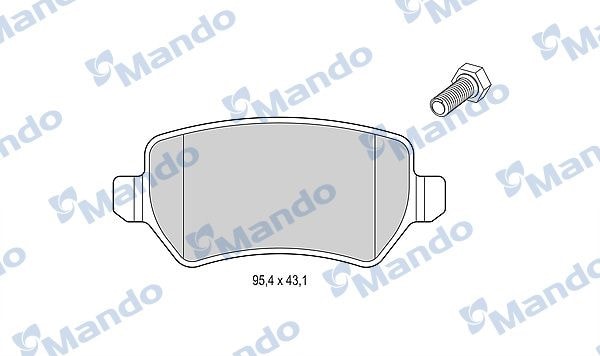 MANDO MBF015200 Колодки тормозные дисковые зад
