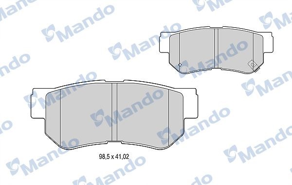 MANDO MBF015202 Колодки тормозные дисковые перед