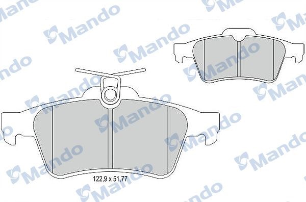 MANDO MBF015203 Колодки тормозные дисковые зад