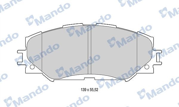 MANDO MBF015222 Колодки тормозные дисковые перед