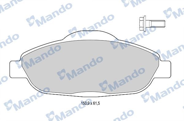MANDO MBF015237 Колодки тормозные дисковые перед