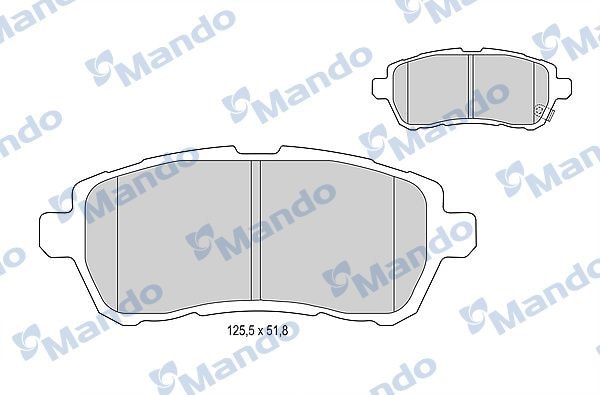 MANDO MBF015245 Колодки тормозные дисковые перед