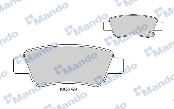 MANDO MBF015250 Колодки тормозные дисковые зад