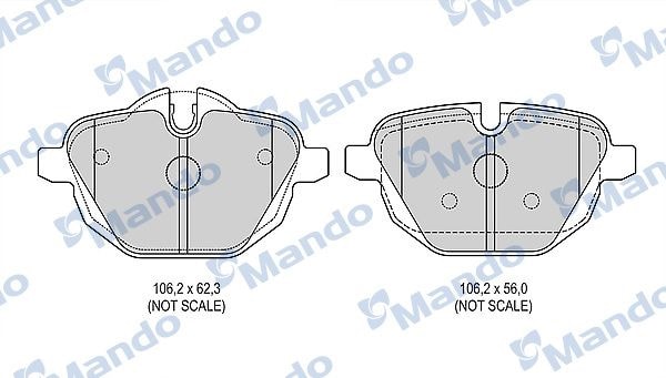MANDO MBF015266 Колодки тормозные дисковые зад