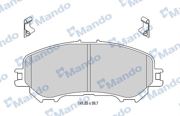 MANDO MBF015287 Колодки тормозные дисковые перед