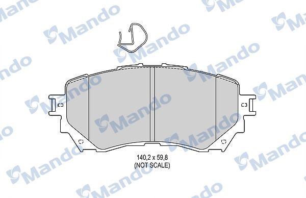 MANDO MBF015646 Колодки тормозные дисковые перед