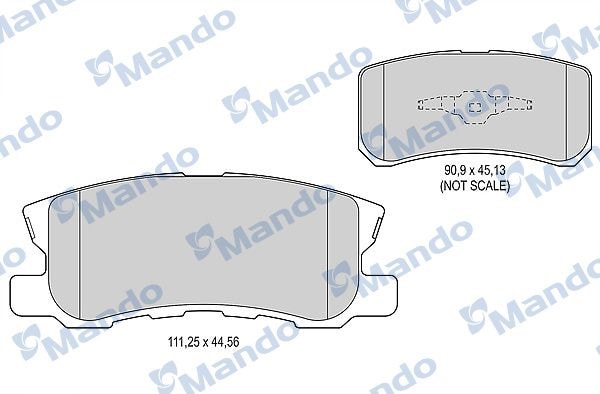 MANDO MBF015717 Колодки тормозные дисковые зад