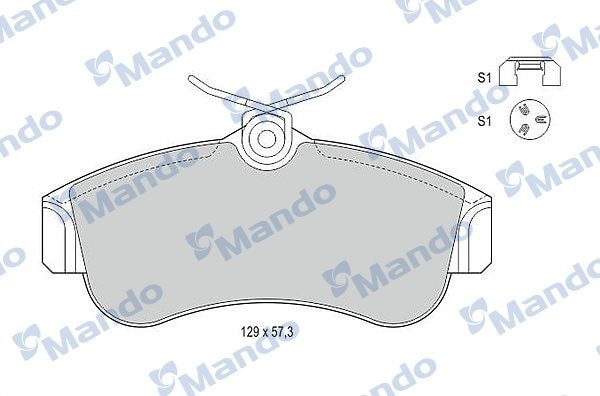 MANDO MBF015726 Колодки тормозные дисковые перед
