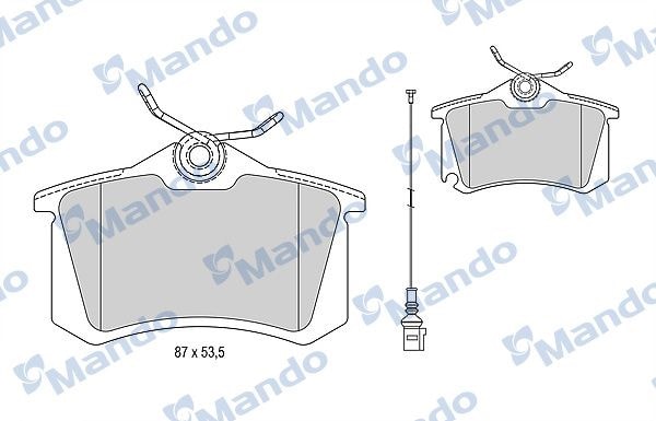 MANDO MBF015810 Колодки тормозные дисковые зад