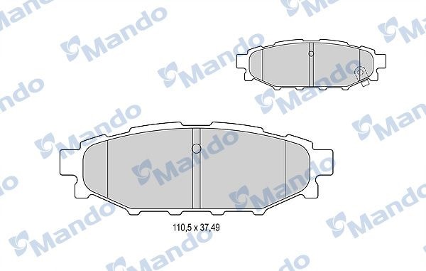 MANDO MBF015825 Колодки тормозные дисковые зад