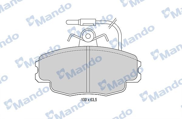 MANDO MBF015936 Колодки тормозные дисковые перед