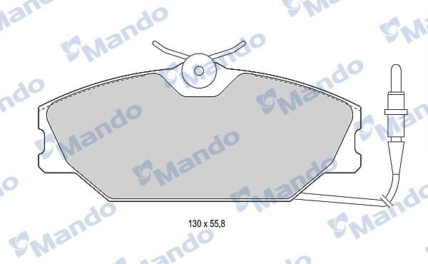 MANDO MBF016021 Колодки тормозные дисковые перед