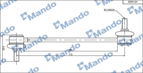 MANDO SLD0003 Тяга стабилизатора задней подвески левая/правая CHEVROLET LACETTI 03- (TRW JTS7580) SLD0003
