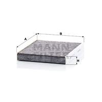 MANN-FILTER CUK22032 Фильтр салона TOYOTA PRIUS/HILUX 15- угольный