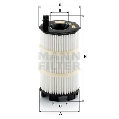 MANN-FILTER HU7005X Фильтр масл.AUDI A4,A6,A8,Q7/VW TOUAREG 4.2FSi 2005=>