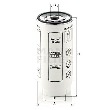 MANN-FILTER PL420X Фильтр топл.DAF CF75/CF85/XF95/XF105 2002 =>