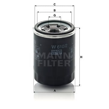 MANN-FILTER W6102 Фильтр масляный