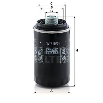 MANN-FILTER W71953 Фильтр масляный VAG CJKA/CJKB