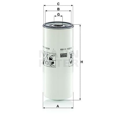MANN-FILTER WDK1110224 Фильтр масляный RENAULT TRUCKS (RVI), VOLVO BUS, VOLVO TRUCKS,