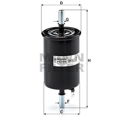 MANN-FILTER WK552 Фильтр топливный CHEVROLET AVEO 1.2-1.4