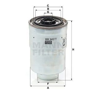 MANN-FILTER WK94011X Фильтр топливный HYUNDAI PORTER /H-1/H-100/MITSUBISHI PAJERO/L200 2.5 DIESEL