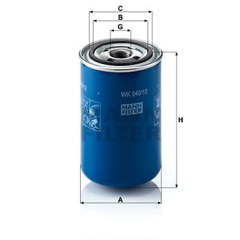 MANN-FILTER WK94012 Фильтр топл.SCANIA 1995=>
