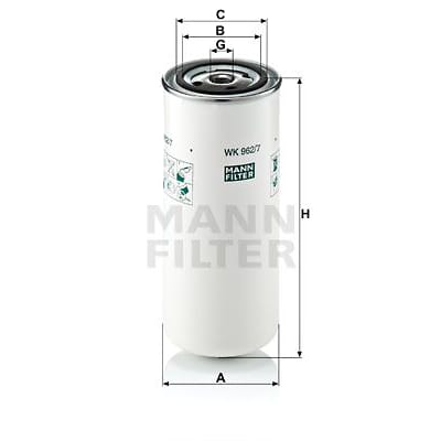 MANN-FILTER WK9627 Фильтр топл.VOLVO FL12,FM12,FM7,NH12 1995=>